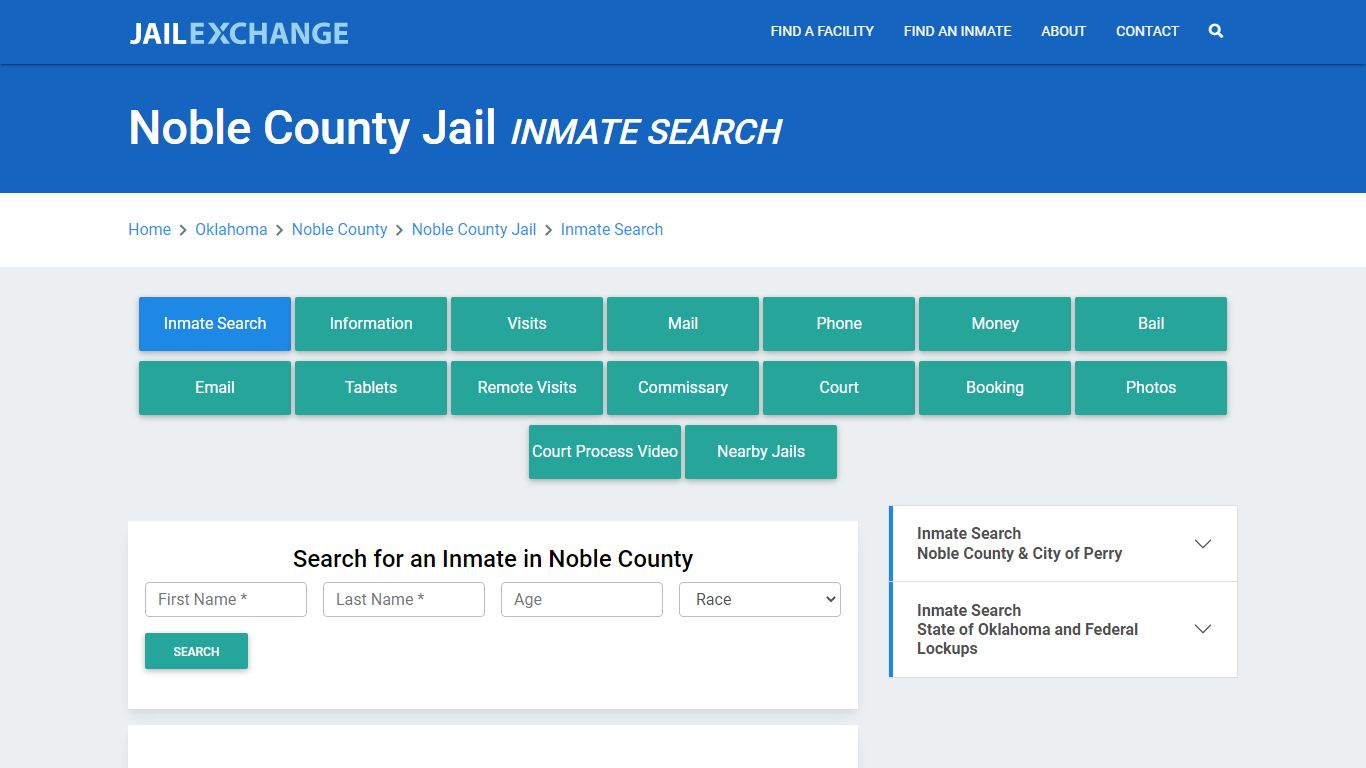 Noble County Jail, OK Inmate Search: Roster & Mugshots